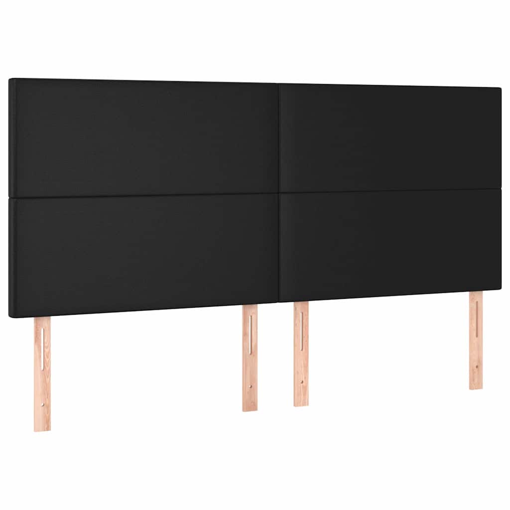 Giroletto a Molle con Materasso Nero 160x200 cm in Similpelle