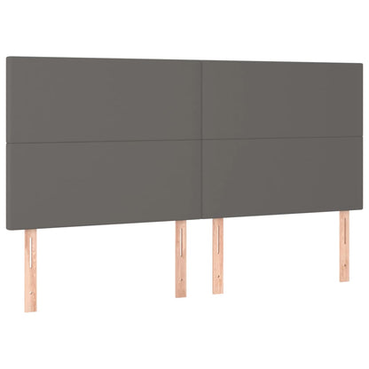 Giroletto a Molle con Materasso Grgio 180x200 cm in Similpelle | homemem39