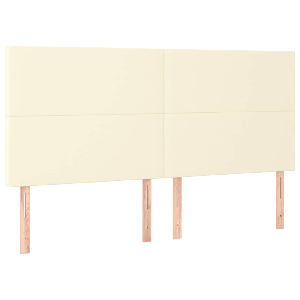 Giroletto a Molle con Materasso Crema 200x200 cm in Similpelle