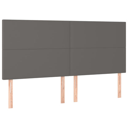 Giroletto a Molle con Materasso Grgio 200x200 cm in Similpelle | homemem39