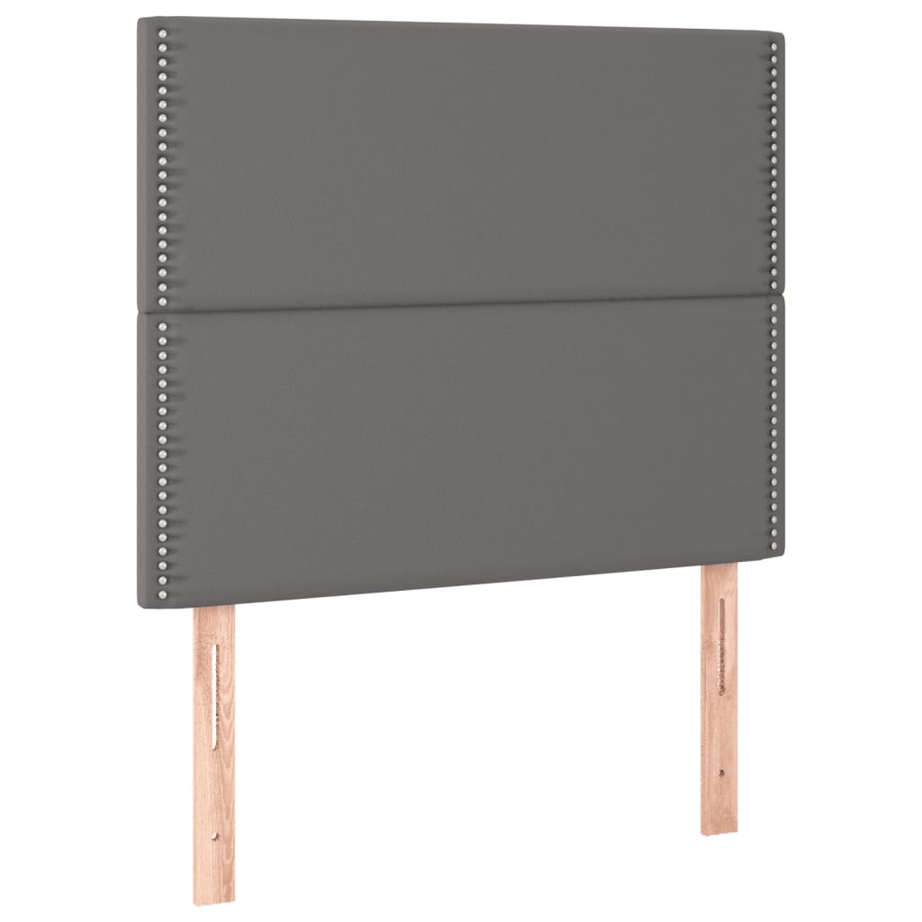 Giroletto a Molle con Materasso Grgio 90x200 cm in Similpelle | homemem39