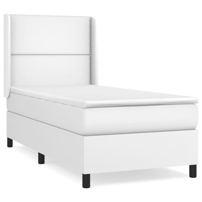 Giroletto a Molle con Materasso Bianco 100x200 cm in Similpelle | homemem39