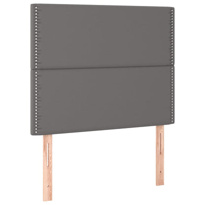 Giroletto a Molle con Materasso Grigio 100x200 cm in Similpelle | homemem39