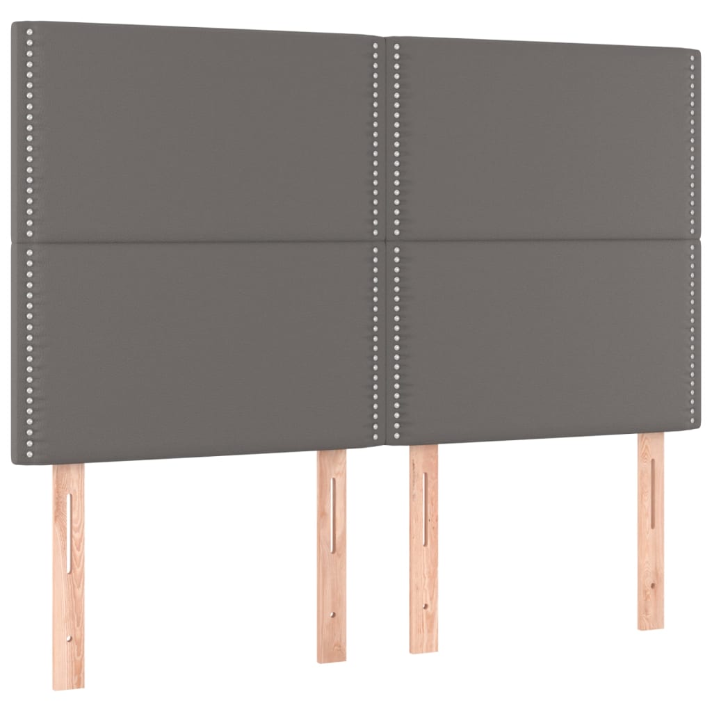 Giroletto a Molle con Materasso Grigio 140x190 cm in Similpelle | homemem39