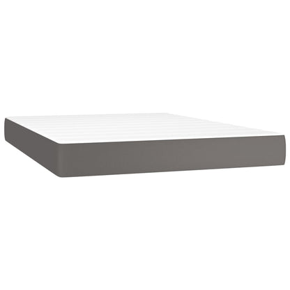 Giroletto a Molle con Materasso Grigio 140x200 cm in Similpelle | homemem39