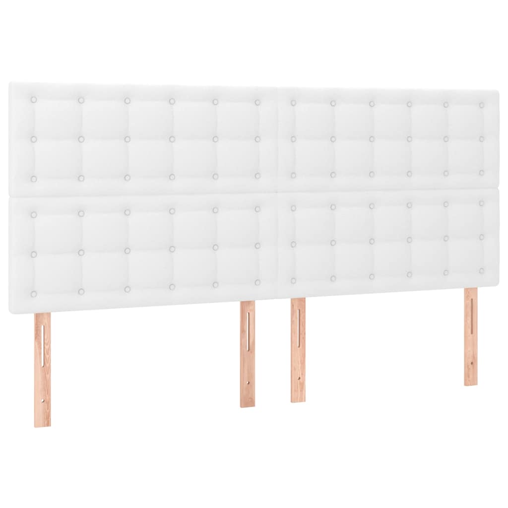Giroletto a Molle con Materasso Bianco 160x200 cm in Similpelle