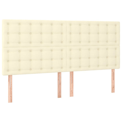 Giroletto a Molle con Materasso Crema 180x200 cm in Similpelle | homemem39