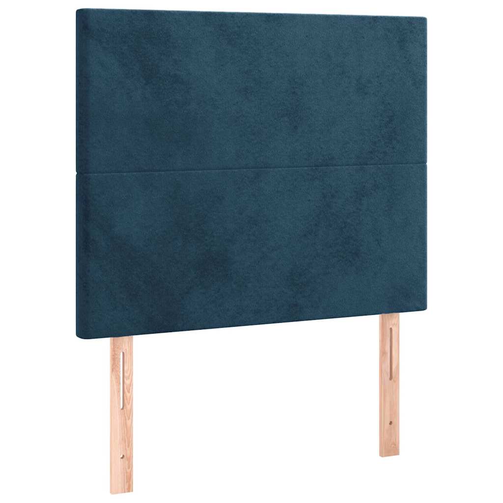 Giroletto a Molle con Materasso Blu Scuro 100x200 cm in Velluto | homemem39