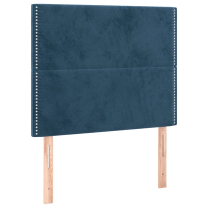 Giroletto a Molle con Materasso Blu Scuro 80x200 cm in Velluto | homemem39