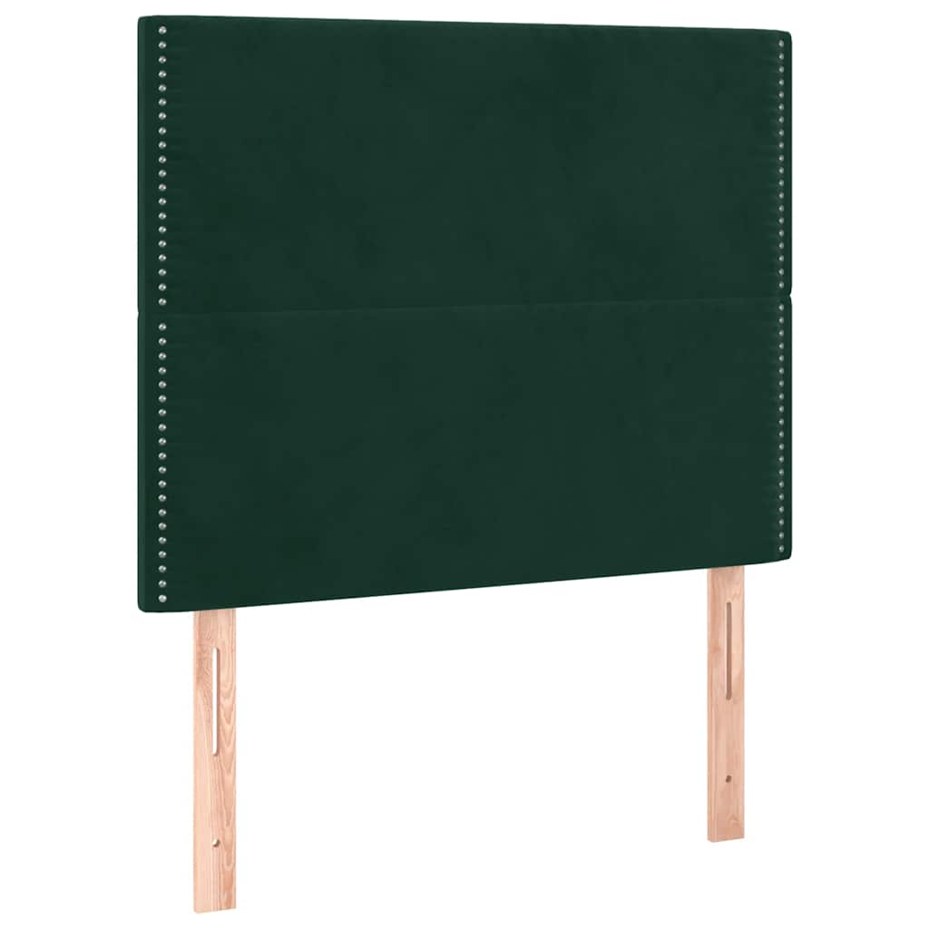 Giroletto a Molle con Materasso Verde Scuro 100x200 cm Velluto | homemem39