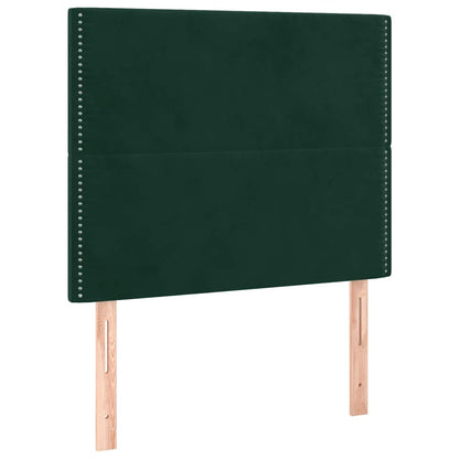 Giroletto a Molle con Materasso Verde Scuro 100x200 cm Velluto | homemem39