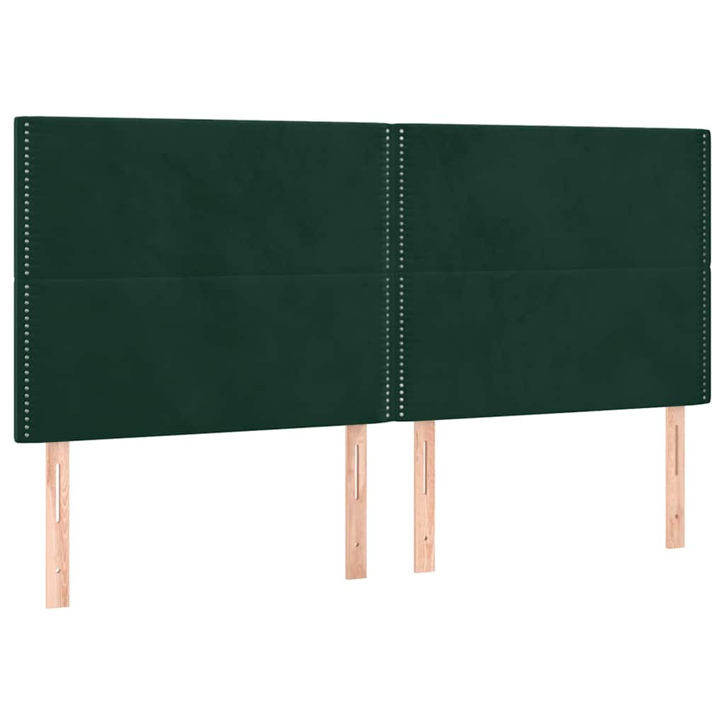 Giroletto a Molle con Materasso Verde Scuro 200x200 cm Velluto | homemem39