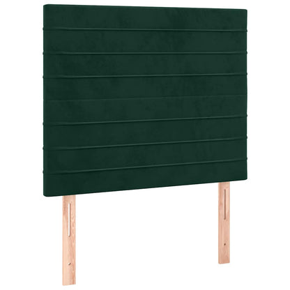 Giroletto a Molle con Materasso Verde Scuro 80x200 cm Velluto | homemem39