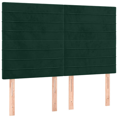 Giroletto a Molle con Materasso Verde Scuro 140x190 cm Velluto | homemem39