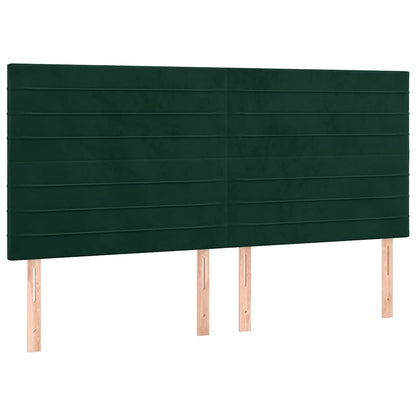 Giroletto a Molle con Materasso Verde Scuro 180x200 cm Velluto | homemem39