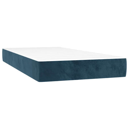 Giroletto a Molle con Materasso Blu Scuro 100x200 cm in Velluto | homemem39