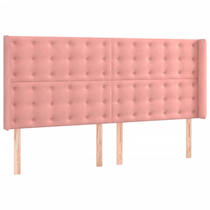 Giroletto a Molle con Materasso Rosa 180x200 cm in Velluto | homemem39