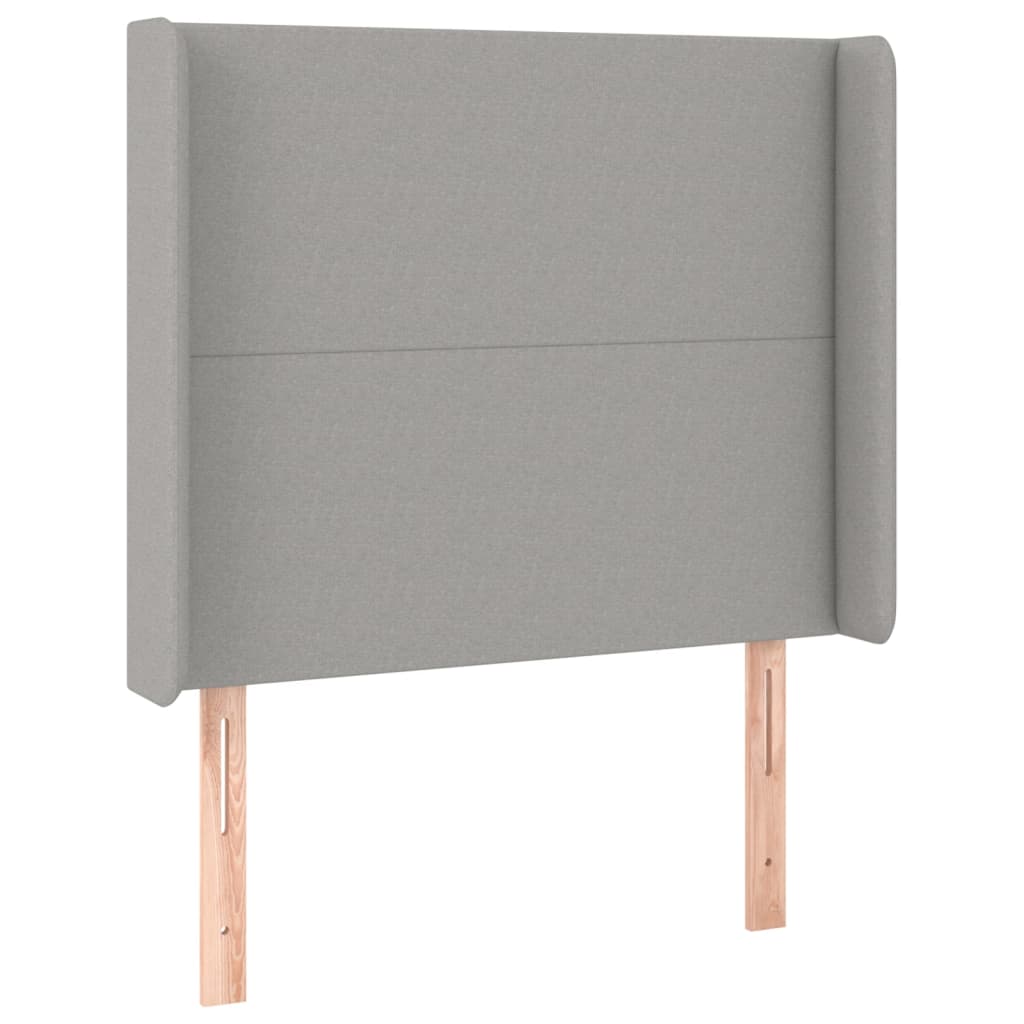 Letto a Molle Materasso e LED Grigio Chiaro 80x200 cm Tessuto | homemem39