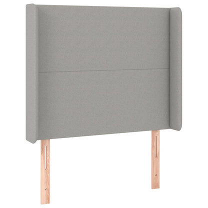 Letto a Molle Materasso e LED Grigio Chiaro 80x200 cm Tessuto | homemem39