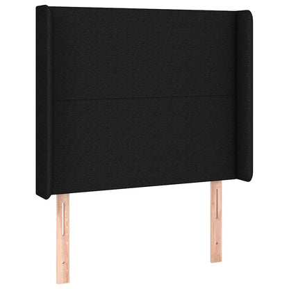 Letto a Molle con Materasso e LED Nero 80x200 cm in Tessuto | homemem39