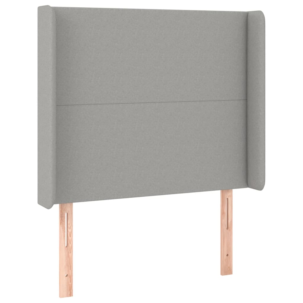 Letto a Molle Materasso e LED Grigio Chiaro 90x190 cm Tessuto | homemem39