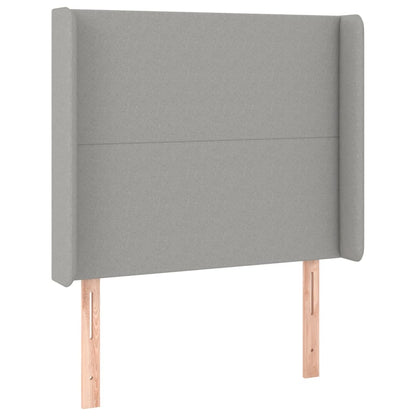 Letto a Molle Materasso e LED Grigio Chiaro 90x190 cm Tessuto | homemem39