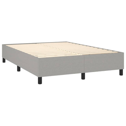 Letto a Molle Materasso e LED Grigio Chiaro 140x190 cm Tessuto | homemem39