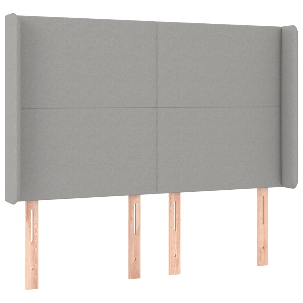 Letto a Molle Materasso e LED Grigio Chiaro 140x190 cm Tessuto | homemem39
