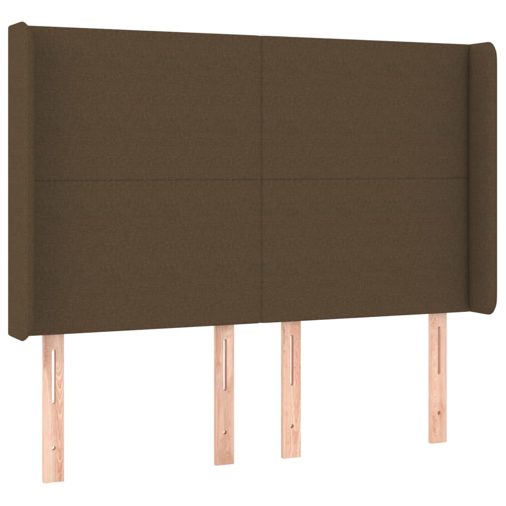 Letto a Molle Materasso e LED MarroneScuro 140x190cm in Tessuto | homemem39