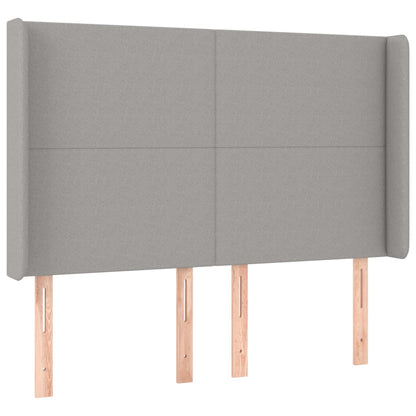 Letto a Molle Materasso e LED Grigio Chiaro 140x200 cm Tessuto | homemem39