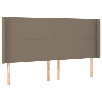 Letto a Molle con Materasso e LED Tortora 180x200 cm in Tessuto | homemem39
