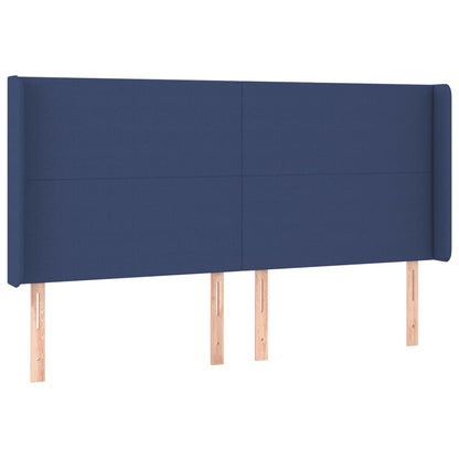 Letto a Molle con Materasso e LED Blu 180x200 cm in Tessuto | homemem39