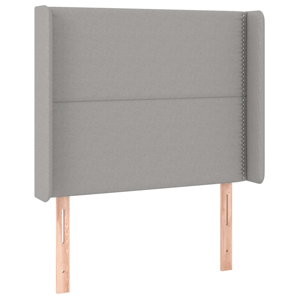 Letto a Molle Materasso e LED Grigio Chiaro 90x200 cm Tessuto - homemem39