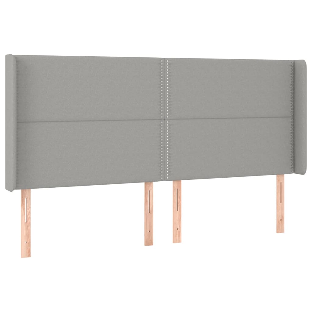 Letto a Molle Materasso e LED Grigio Chiaro 200x200 cm Tessuto - homemem39