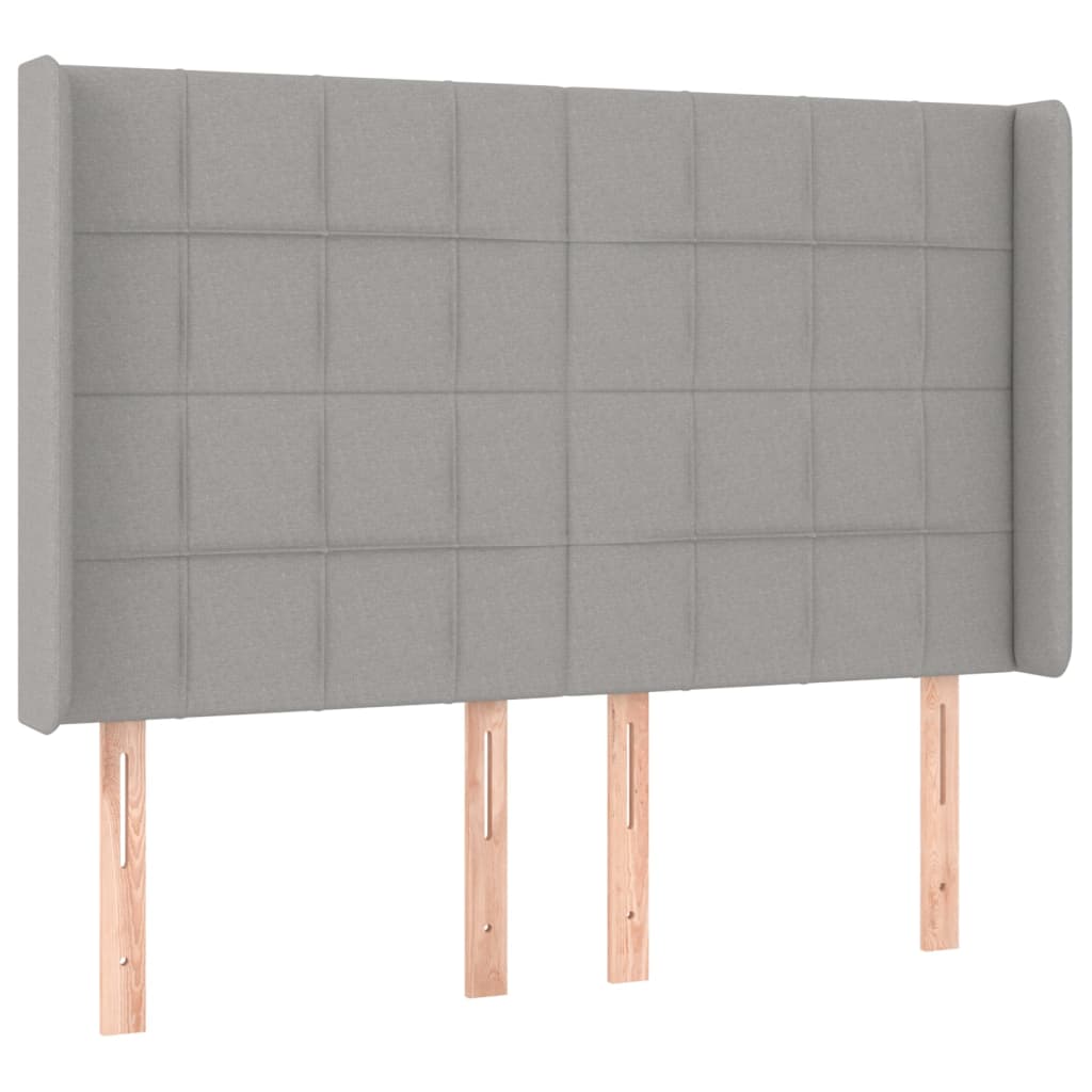 Letto a Molle Materasso e LED Grigio Chiaro 140x190 cm Tessuto | homemem39