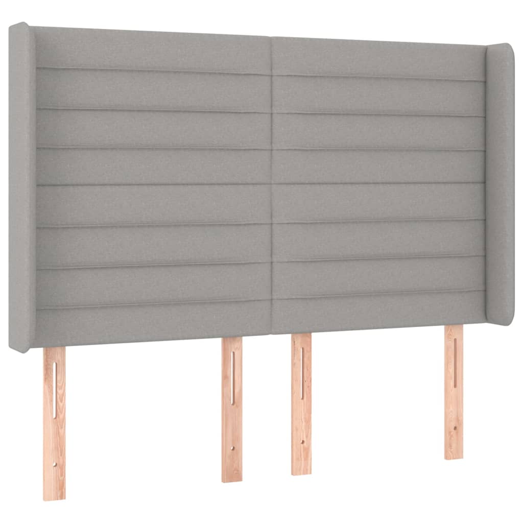 Letto a Molle Materasso e LED Grigio Chiaro 140x190 cm Tessuto | homemem39