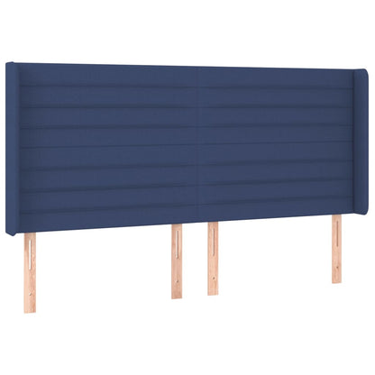 Letto a Molle con Materasso e LED Blu 180x200 cm in Tessuto | homemem39