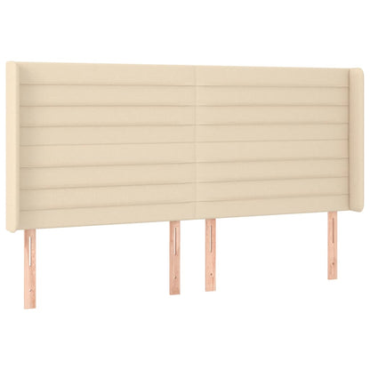 Letto a Molle Materasso e LED bianco 200x200cm in Tessuto