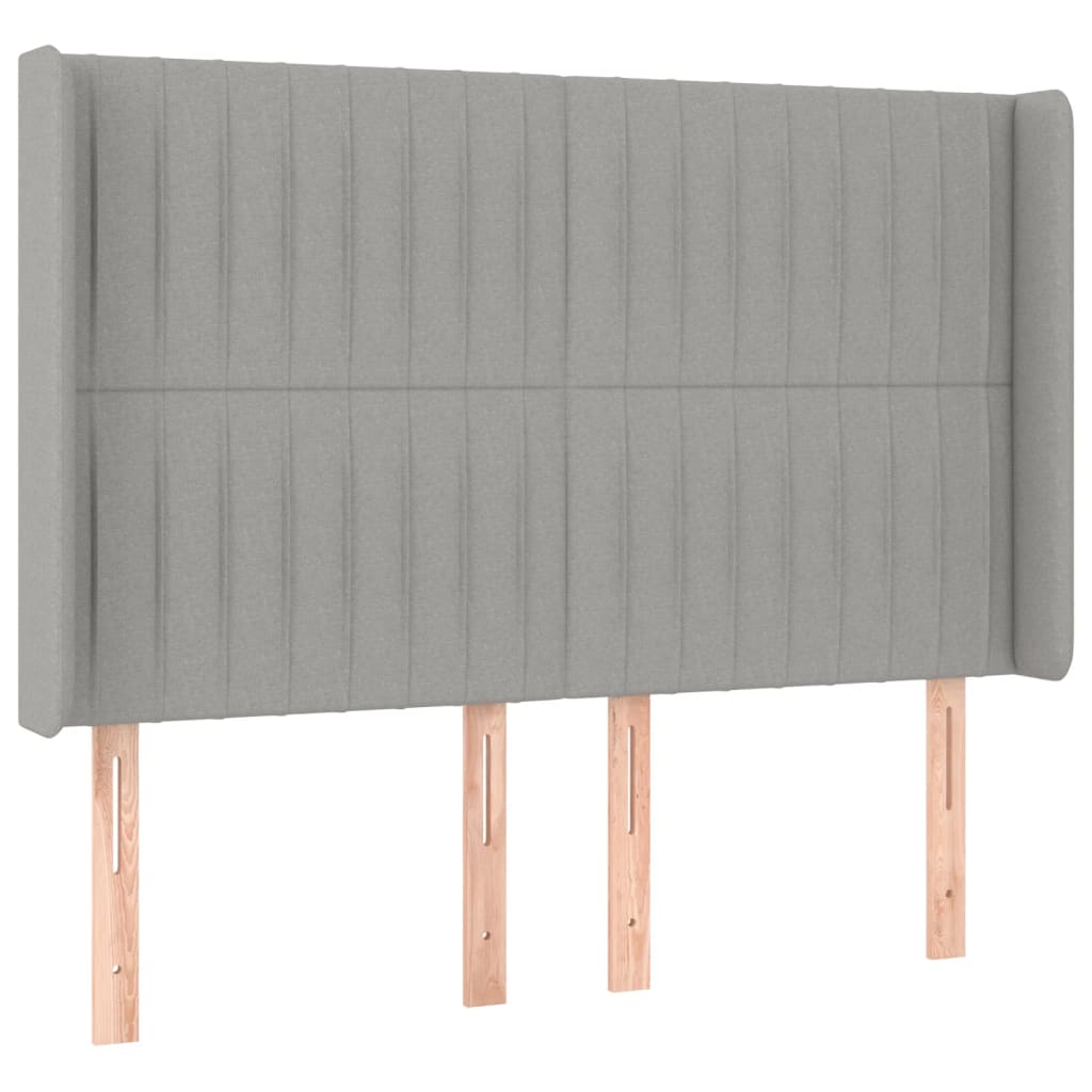 Letto a Molle Materasso e LED Grigio Chiaro 140x190 cm Tessuto | homemem39
