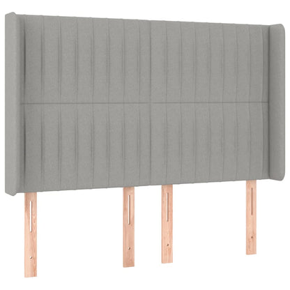 Letto a Molle Materasso e LED Grigio Chiaro 140x190 cm Tessuto | homemem39