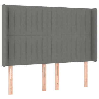 Letto a Molle Materasso e LED Grigio Scuro 140x200cm in Tessuto - homemem39