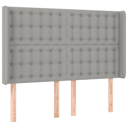 Letto a Molle Materasso e LED Grigio Chiaro 140x190 cm Tessuto | homemem39