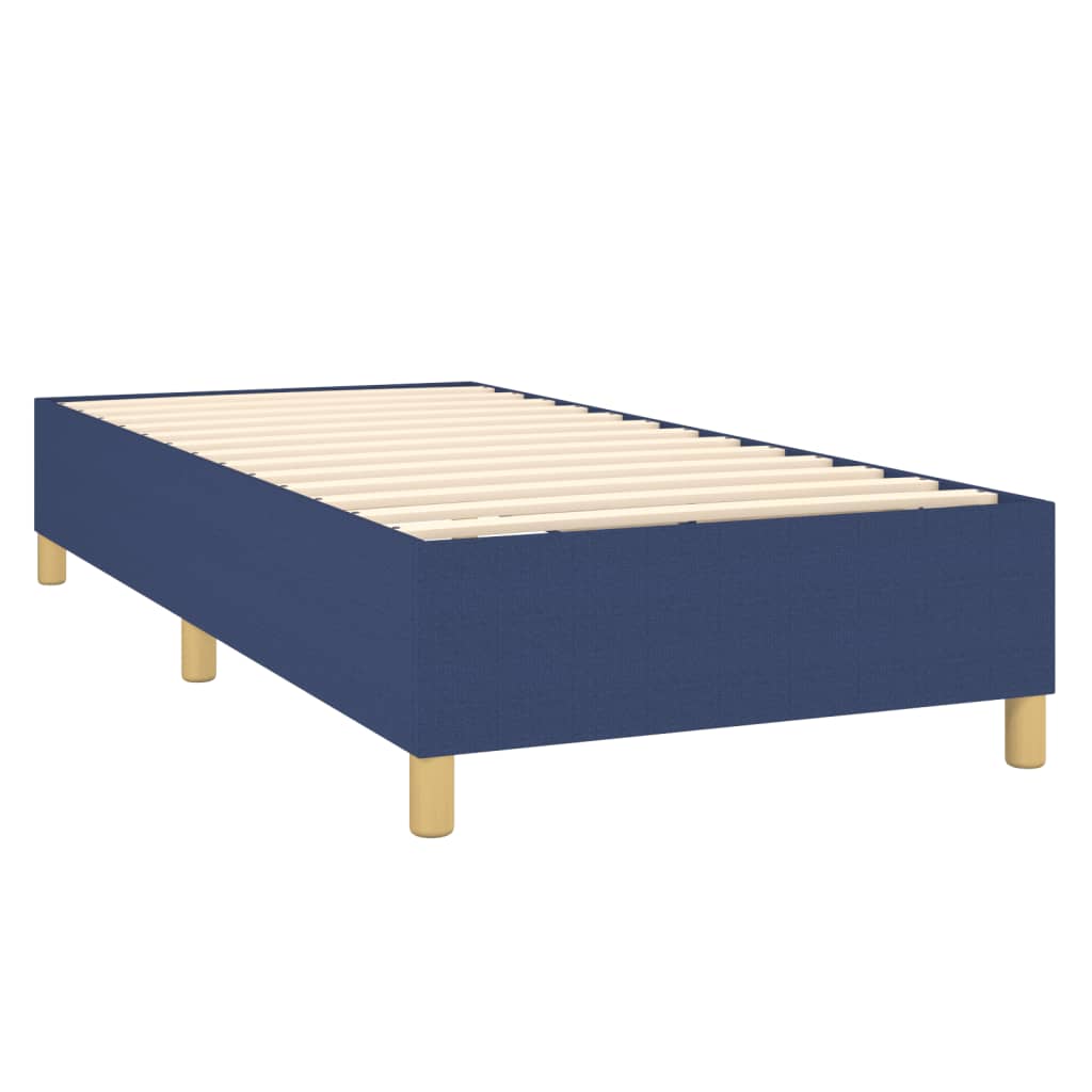 Letto a Molle con Materasso e LED Blu 80x200 cm in Tessuto | homemem39
