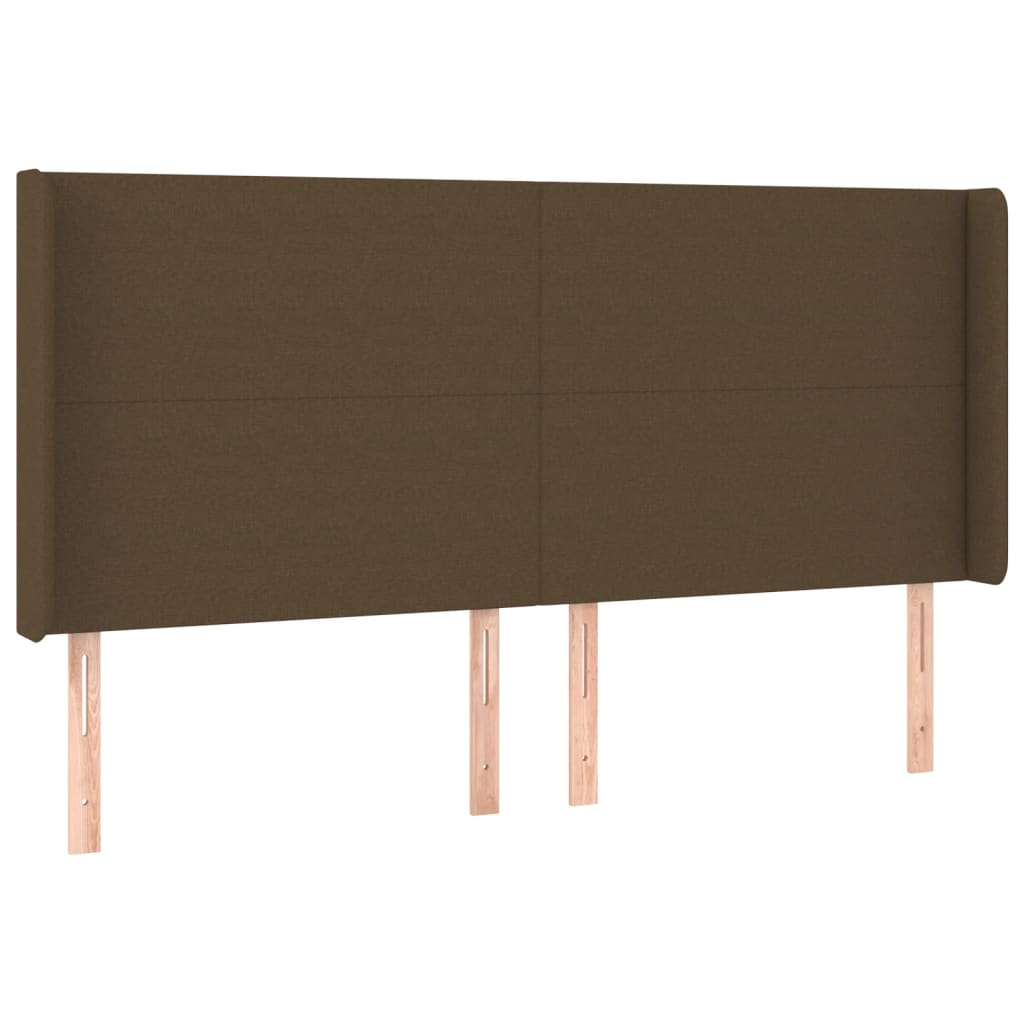 Letto a Molle Materasso e LED MarroneScuro 180x200cm in Tessuto | homemem39