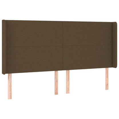 Letto a Molle Materasso e LED MarroneScuro 180x200cm in Tessuto | homemem39