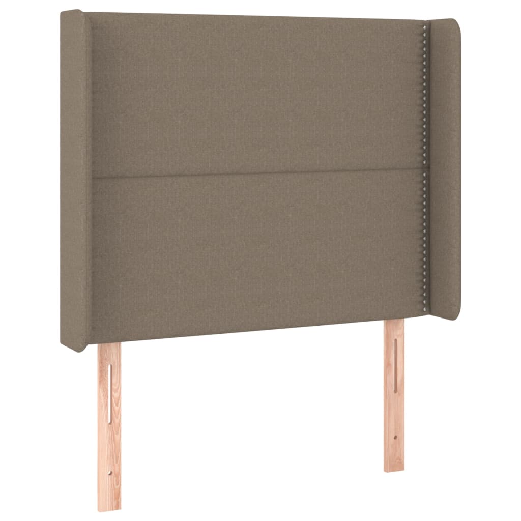 Letto a Molle con Materasso e LED Tortora 100x200cm in Tessuto | homemem39