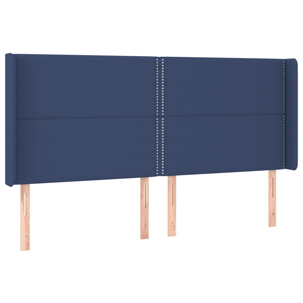 Letto a Molle Materasso e LED Blu 200x200cm in Tessuto