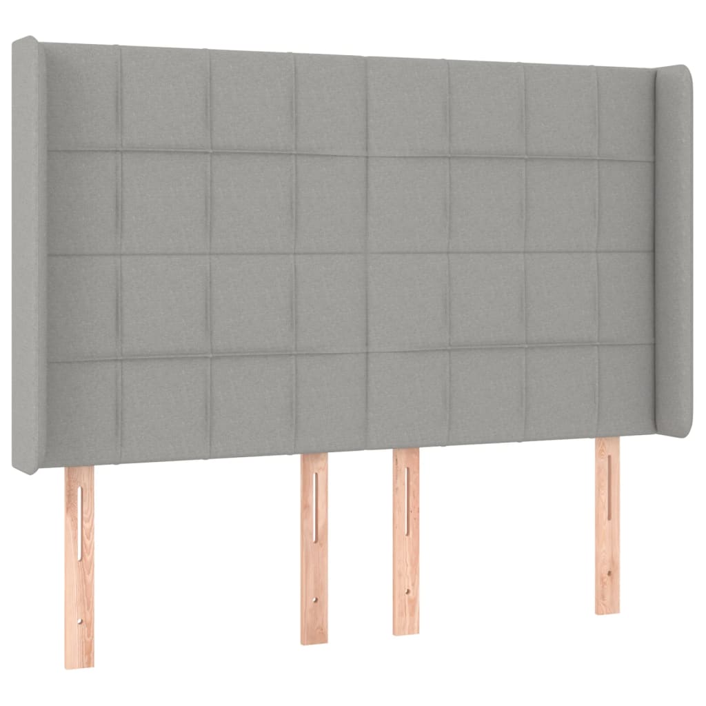 Letto a Molle Materasso e LED Grigio Chiaro 140x190 cm Tessuto | homemem39