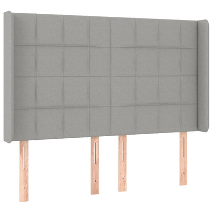 Letto a Molle Materasso e LED Grigio Chiaro 140x200 cm Tessuto - homemem39