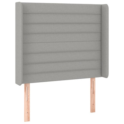 Letto a Molle Materasso e LED Grigio Chiaro 90x200 cm Tessuto | homemem39